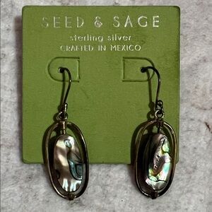 Sterling Silver Abalone Earrings